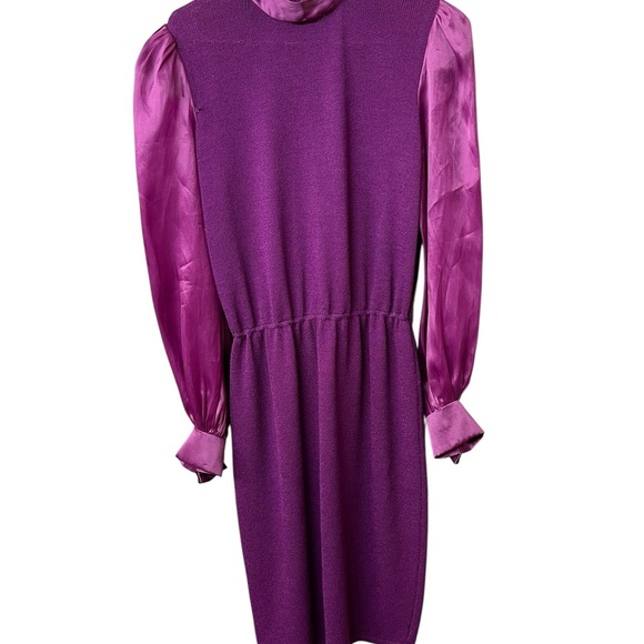 Vintage St. John By Marie Gray
Sz. 6-8 Purple Long Sleeve Mid Length Knit Dress - Picture 10 of 15